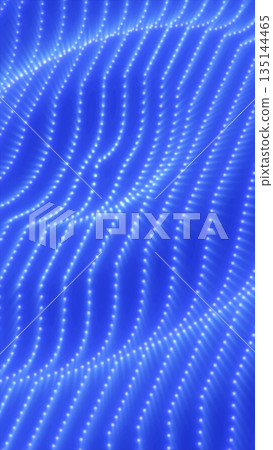 Abstract blue particle wave grid with glowing dots forming flowing digital curves, symbolizing data streams, technology, and futuristic motion Abstract blue particle wave grid with glowing dots forming flowing digital curves, symbolizing data streams, technology, and futuristic motion 135144465