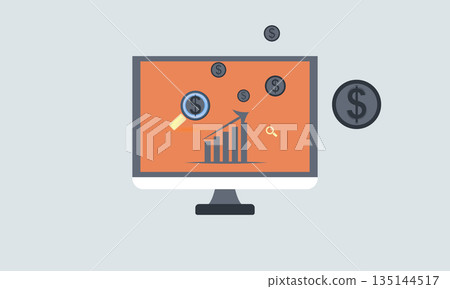 Online Business Analytics And Financial Growth Dashboard Concept Online Business Analytics And Financial Growth Dashboard Concept 135144517