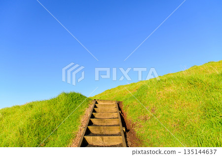 紐西蘭奧克蘭維多利亞山的優美景色 紐西蘭奧克蘭維多利亞山的優美景色 135144637