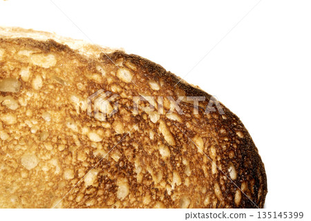 A Close Up of a Toasted Home Made Bread Slice Toast Showing Texture A Close Up of a Toasted Home Made Bread Slice Toast Showing Texture 135145399