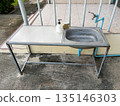 Outdoor Hand Washing Sink Station for Public Hygiene. 135146303
