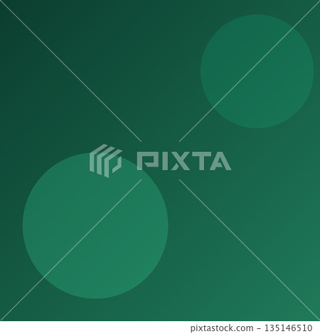 Minimal green abstract background with two large semi-transparent circles placed diagonally, evoking balance and calm in a modern digital composition. 135146510