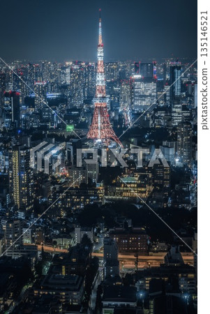 Tokyo Tower city night view Tokyo Tower city night view 135146521