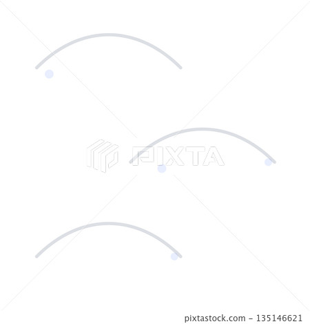 Minimal background with arched gray lines and small circular dots on white, suggesting motion, flow, or connectivity. Minimal background with arched gray lines and small circular dots on white, suggesting motion, flow, or connectivity. 135146621