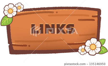 花卉和木製標誌橫幅材料 135146950