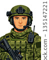Modern Soldier Illustration 135147221