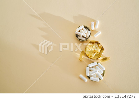 Medicine pills and supplements for health and wellness Medicine pills and supplements for health and wellness 135147272