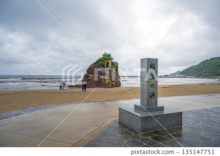 Izumo, Shimane Prefecture, Inasa Beach in the rain 135147751