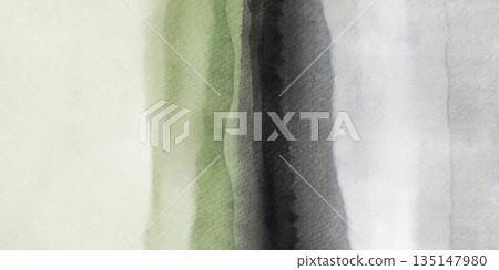 Abstract Green Gray Watercolor Banner Design Abstract Green Gray Watercolor Banner Design 135147980