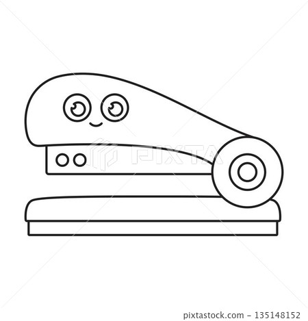 outline stapler isolated 135148152
