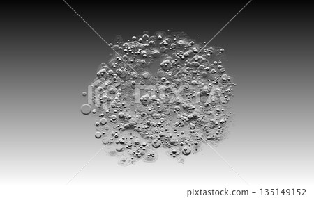 Abstract cluster of monochrome spheres forming a textured pattern Abstract cluster of monochrome spheres forming a textured pattern 135149152