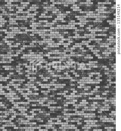 Black and white brick wall texture background pattern Black and white brick wall texture background pattern 135149214