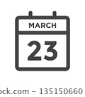 March 23 Calendar Day or Calender Date for Deadlines or Appointment 135150660