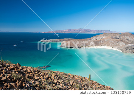 Stunning Aerial View of Baja California Coastline 135150739