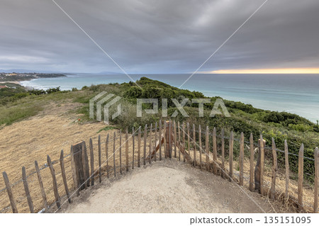 Sunset over Beach Bidart France Sunset over Beach Bidart France 135151095