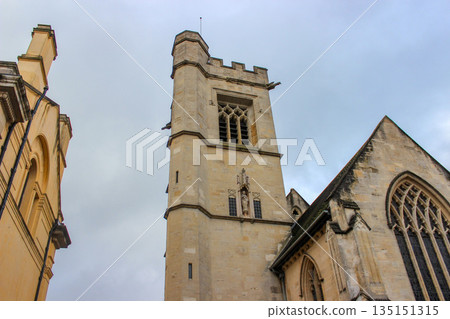 Oxford, United Kingdom - Dec 22, 2025: Church of St Peter-le-Bailey in Oxford is active, serving as the chapel for St Peter's College and hosting services, musical, and cultural events. 135151315