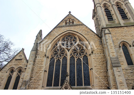Oxford, United Kingdom - Dec 22, 2025: Wesley Memorial Church, a Methodist church in central Oxford. Oxford, United Kingdom - Dec 22, 2025: Wesley Memorial Church, a Methodist church in central Oxford. 135151400