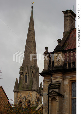 Oxford, United Kingdom - Dec 22, 2025: Wesley Memorial Church, a Methodist church in central Oxford. Oxford, United Kingdom - Dec 22, 2025: Wesley Memorial Church, a Methodist church in central Oxford. 135151402