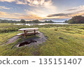 Picknick bench at Fen in Heathland of Dwingelderveld 135151407