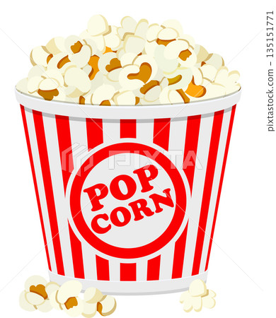 paper bag full of popcorn paper bag full of popcorn 135151771