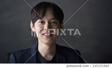 A man in his 20s smiling at the camera 135151997