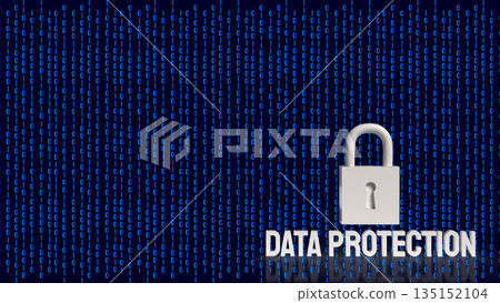 Digital Data Protection and Cybersecurity Privacy Concept 3d render. 135152104