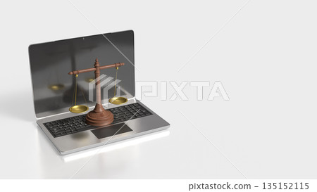 Information Technology Law and Digital Justice Concept 3d render. 135152115