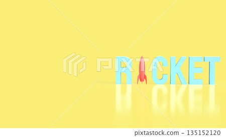 Rocket Launch Business Growth and Innovation Concept 3d render. Rocket Launch Business Growth and Innovation Concept 3d render. 135152120