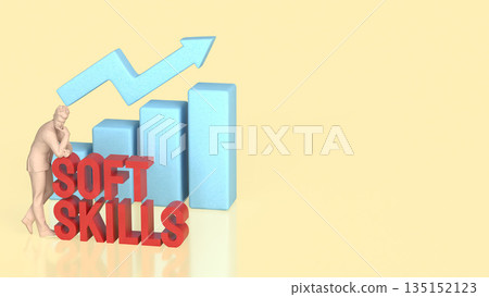 Soft Skills Development Growth for Career and Professional Success 3d render. Soft Skills Development Growth for Career and Professional Success 3d render. 135152123
