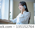 Business woman operating a smartphone Business woman operating a smartphone 135152764
