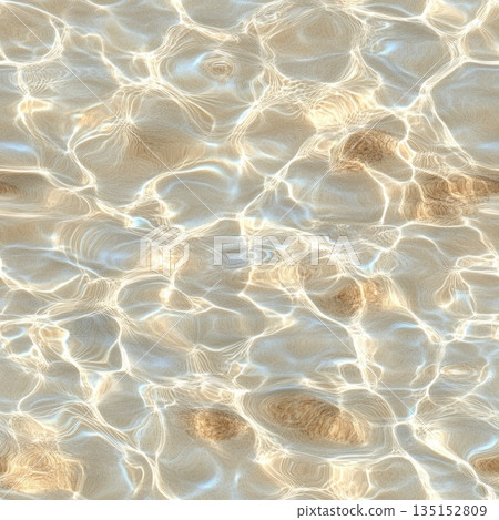 Photorealistic seamless texture of shallow beach water 135152809