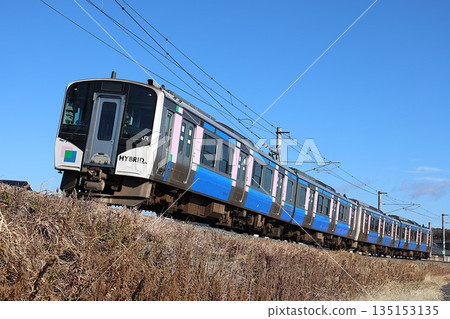 [JR East] HB-E210 series rapid train (Sengoku Tohoku Line: Rikuzen Ono - Nobiru) 135153135
