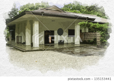 水彩風格,豐橋公園,豐橋市三之丸會館,愛知縣豐橋市 水彩風格,豐橋公園,豐橋市三之丸會館,愛知縣豐橋市 135153441