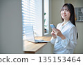Business woman operating a smartphone Business woman operating a smartphone 135153464