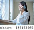 Business woman operating a smartphone Business woman operating a smartphone 135153465