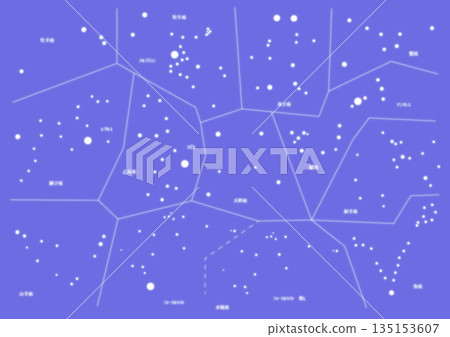 黃道十二星座套裝③ 模糊版（強調一等星，無光芒，其他星體大小隨機，無連接線） 135153607