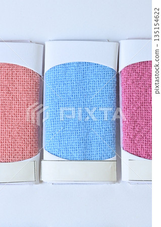 sample shade of pastel color fabric textile of clothing industry sample shade of pastel color fabric textile of clothing industry 135154622