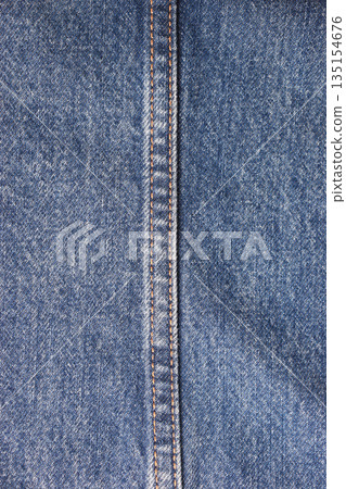 seam of blue denim texture background, jean fashion style 135154676