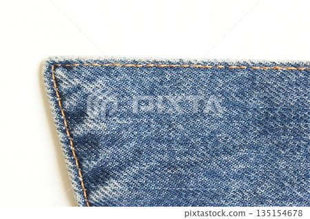 blue denim texture isolated on white background, jean fabric fashion style blue denim texture isolated on white background, jean fabric fashion style 135154678