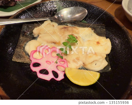 Delicious grilled pufferfish milt Delicious grilled pufferfish milt 135155936