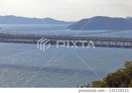 Crossing the Seto Ohashi Bridge, you can see the Shiwaku Islands Crossing the Seto Ohashi Bridge, you can see the Shiwaku Islands 135156515