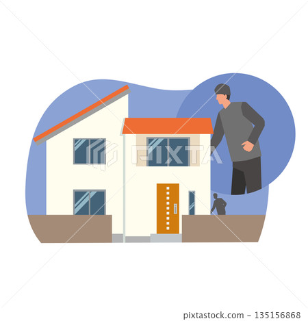 入室竊盜受害者的插圖 135156868