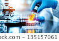 Scientist, researcher examines samples in laboratory 135157061