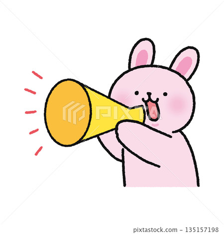 兔子拿著擴音器大喊 兔子拿著擴音器大喊 135157198