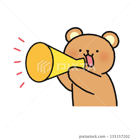 熊用擴音器大喊 135157202