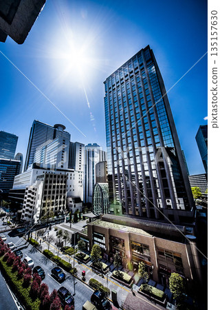 Overlooking the office district Overlooking the office district 135157630