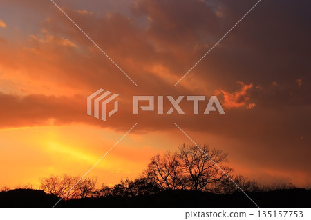 The setting sunset The setting sunset 135157753