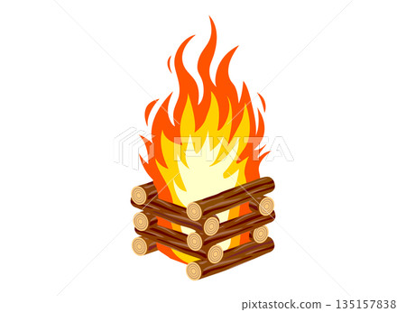 campfire illustration campfire illustration 135157838
