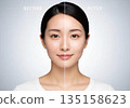 保養及修圖前後對比（日本女性臉部） 135158623