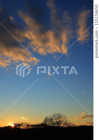 A cloud that stains in the sunset 135158650